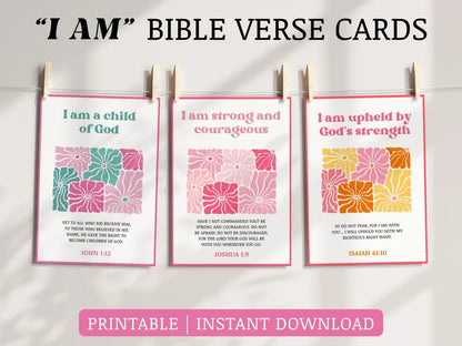 Christian Affirmation Cards for Women – 50 Scripture “I Am” Verses
