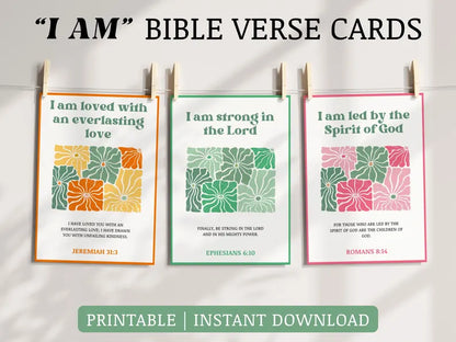 Christian Affirmation Cards for Women – 50 Scripture “I Am” Verses